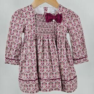 Mayoral Chic Floral Bouquet Fall Autumn Cottage Dress | Infant Baby 9 Months